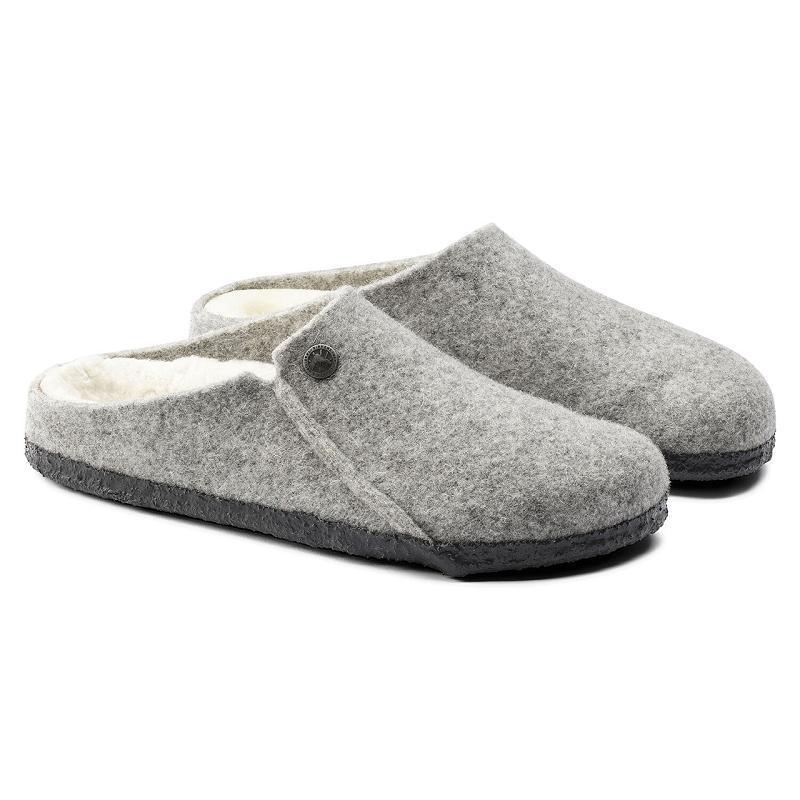 Birkenstock Zermatt Wool/Shearling Clog Træsko Dame Sølv | DK 2AHK